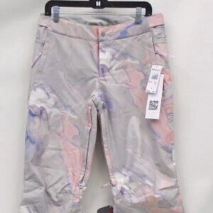 ROXY CHLOE KIM WOMEN'S GRAY / VIOLET MARBLE SKI SNOWBOARD WINTER PANTS